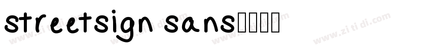 streetsign sans字体转换